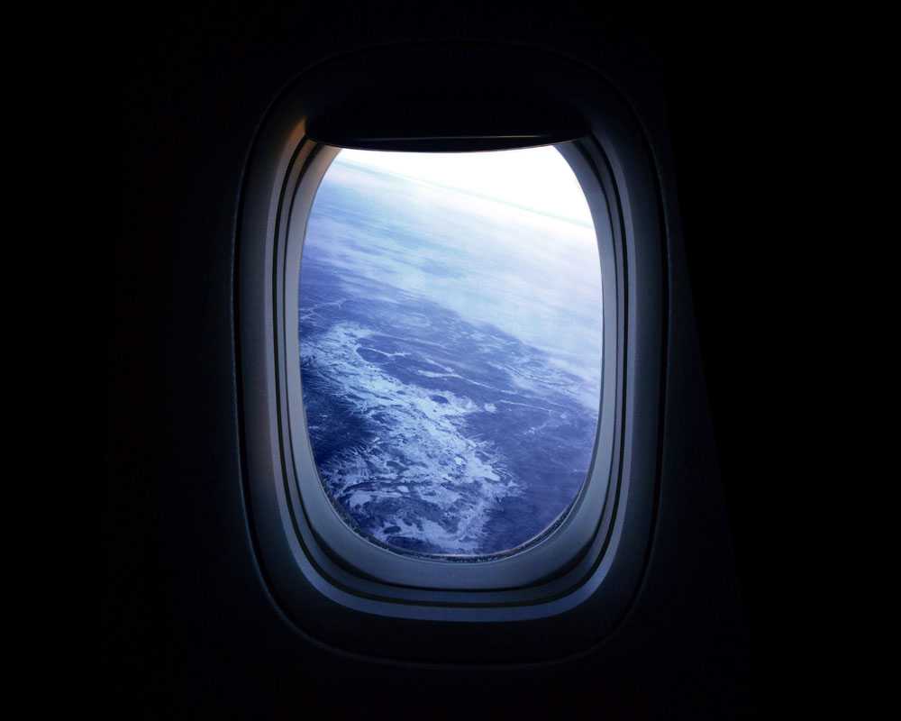 Photos prise dans un avion entre Osaka et Paris, survol du désert de Gobi, © Photo Marion Chatel-Chaix