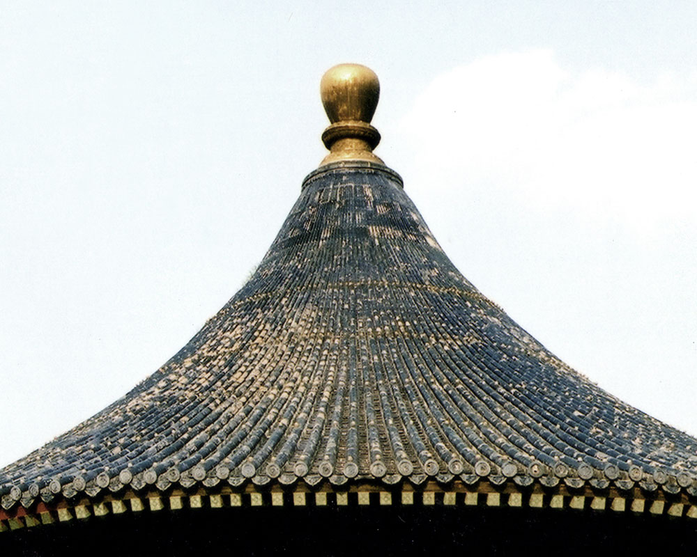 Le Temple du Ciel, Pékin, Objets dépaysés, Les plis du toit
